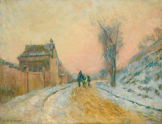 Albert Lebourg - La charrette dans la neige sur la route de MontGargan.webp