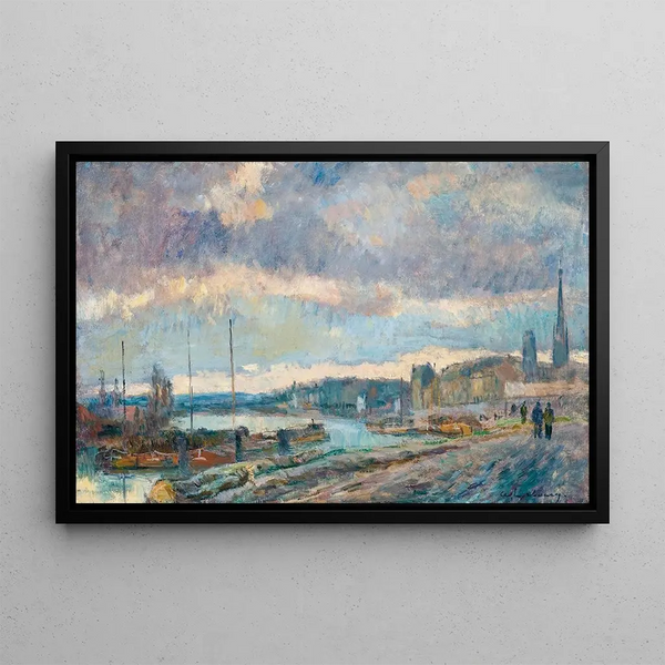 Le Port de Rouen - Albert Lebourg — framed artwork on a wall