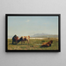 Bétail dans un pâturage au bord du lac - Albert Lugardon — ingelijst kunstwerk aan de muur