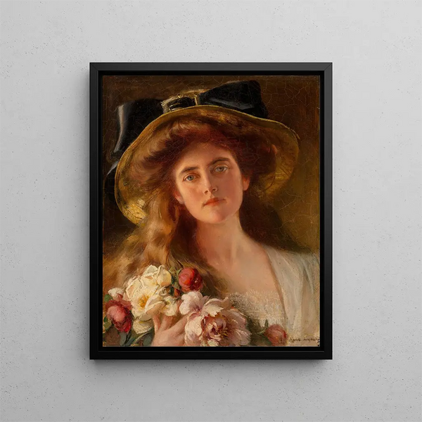 The Summer Porch - Albert Lynch — framed artwork on a wall
