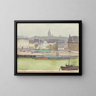Boulogne-sur-Mer, de haven en de stad - Albert Marquet — ingelijst kunstwerk aan de muur