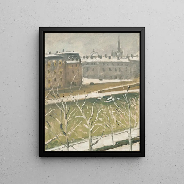 La Sainte-Chapelle onder de sneeuw - Albert Marquet — ingelijst kunstwerk aan de muur