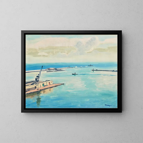 Le Port d'Alger - Albert Marquet — ingelijst kunstwerk aan de muur