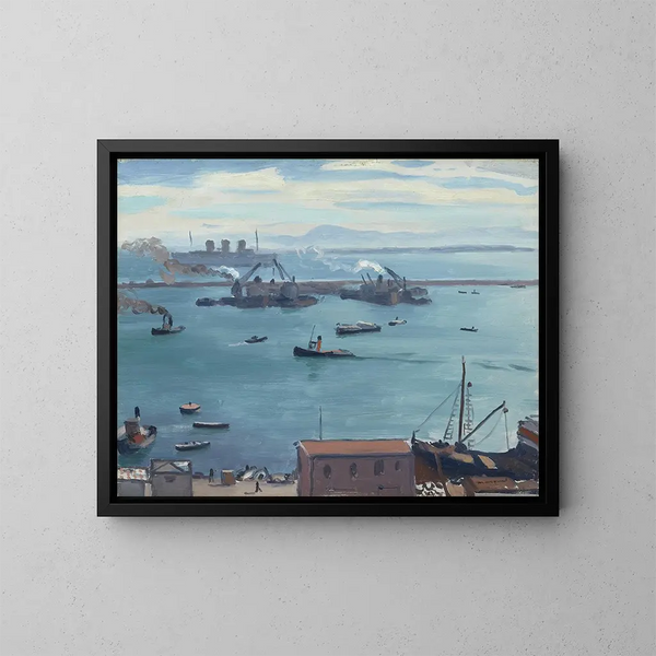 Les trois cheminées - Albert Marquet — ingelijst kunstwerk aan de muur