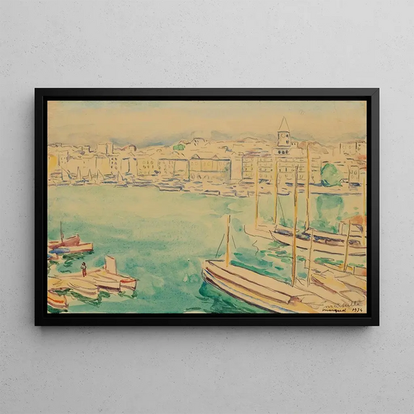 Marseille - Albert Marquet — ingelijst kunstwerk aan de muur