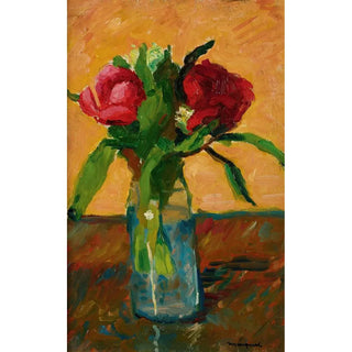 Albert Marquet - Pivoines Dans Un Vase De Verre And Paris Rue Monge.webp