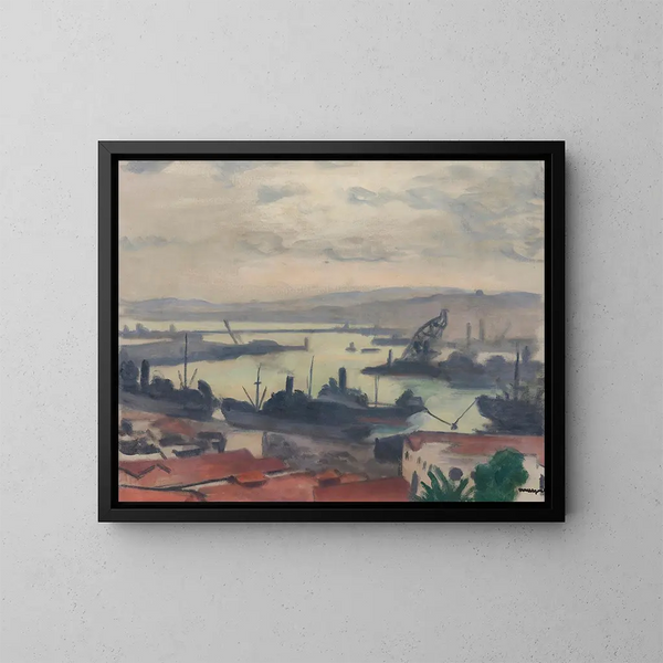 Haven van Algiers - Albert Marquet — ingelijst kunstwerk aan de muur