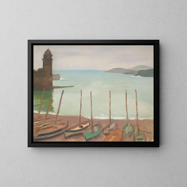 Haven van Collioure - Albert Marquet — ingelijst kunstwerk aan de muur
