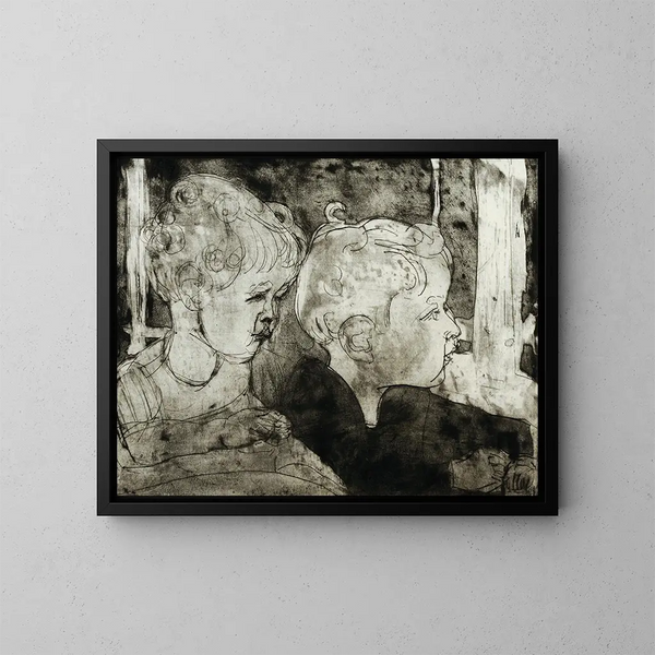 Kaspar et Judith II - Albert Müller — framed artwork on a wall