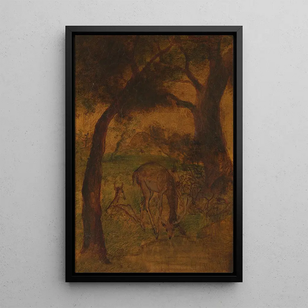 Reproduction of the painting A Drinking Deer - Albert Pinkham Ryder