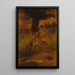 Een hert en twee hinden - Albert Pinkham Ryder — ingelijst kunstwerk aan de muur