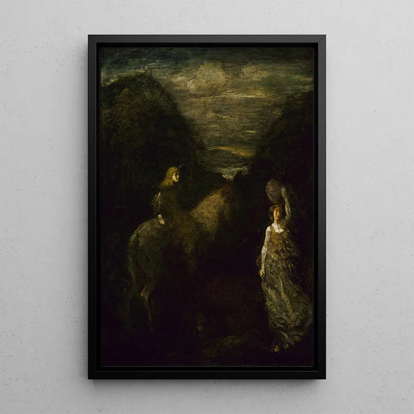 Reproduction of the painting of The King Cophetua and the Young Beggar - Albert Pinkham Ryder