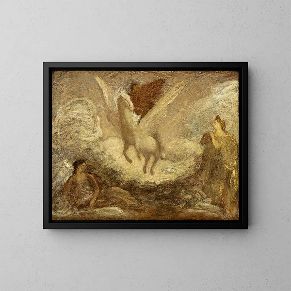 Pegasus S'en Va - Albert Pinkham Ryder — framed artwork on a wall
