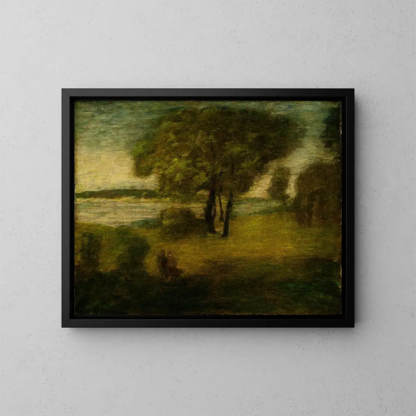 La Rivière - Albert Pinkham Ryder — framed artwork on a wall