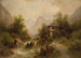 Cascade met molen - Albert Rieger — weergave van het kunstwerk