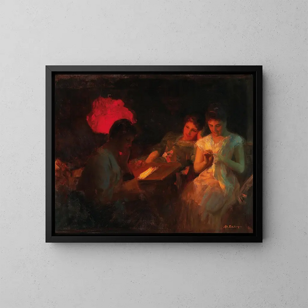 Hand-painted painting - Albert Ritzberger — framed artwork on a wall