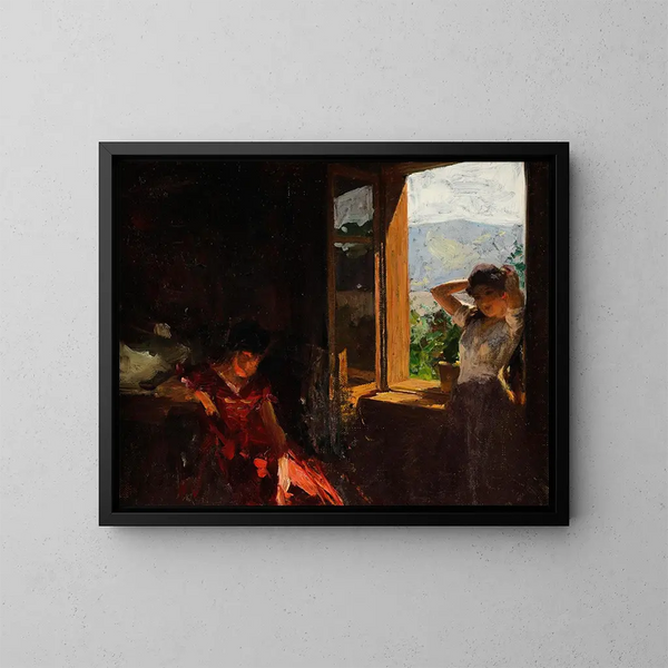 Promenade de l'après-midi - Albert Ritzberger — framed artwork on a wall