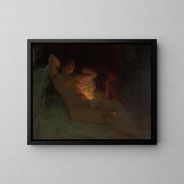 Nude Painting - Albert Ritzberger — framed artwork on a wall