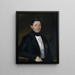 Portret van een heer in een zwarte geklede jas met onderscheidingen - Albert Theer — ingelijst kunstwerk aan de muur