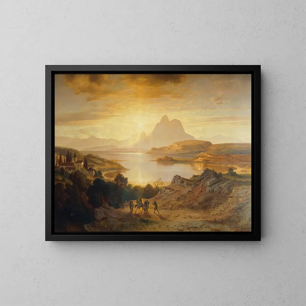 Lake Lugano - Albert Zimmermann — framed artwork on a wall