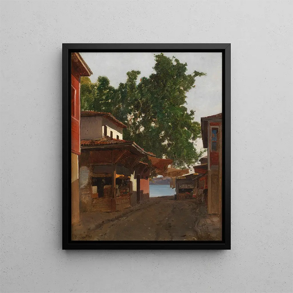Beicos, via tra Beicos e il Bosforo, Istanbul - Alberto Pasini — framed artwork on a wall