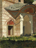 Poort van de turbine met stralende zon geschilderd - Alberto Pasini — weergave van het kunstwerk