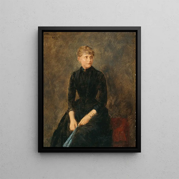 Portrait of the singer Hedwig Helbig - Albin Egger-Lienz — framed artwork on a wall