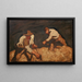 Reapers in an Imminent Storm - Albin Egger-Lienz — framed artwork on a wall