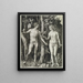 Adam en Eva De val van de mens - Albrecht Dürer — ingelijst kunstwerk aan de muur