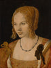 Portret van een jonge Venetiaanse vrouw - Albrecht Dürer — weergave van het kunstwerk