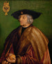 Portret van Maximiliaan I - Albrecht Dürer — weergave van het kunstwerk