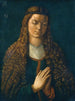 Portret van een jonge vrouw met loshangend haar - Albrecht Dürer — weergave van het kunstwerk