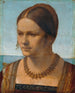 Portret van een jonge Venetiaanse vrouw (Case Conflict) - Albrecht Dürer — weergave van het kunstwerk