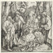 De Heilige Familie met twee muzikale engelen - Albrecht Dürer — weergave van het kunstwerk