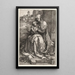 Reproductie van het schilderij De Maagd en het Kind zittend bij de muur - Albrecht Dürer