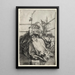 De Maagd en het Kind op een grasbank - Albrecht Dürer — ingelijst kunstwerk aan de muur