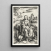 De Maagd en het Kind met een aap - Albrecht Dürer — ingelijst kunstwerk aan de muur