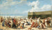 Strandscène in de zomer - Alcide Théophile Robaudi — weergave van het kunstwerk