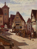 Am Plänlein in Rothenburg - Aleksander Gierymski — weergave van het kunstwerk