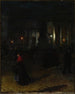 van Max-Josef-Platz in München 's nachts - Aleksander Gierymski — weergave van het kunstwerk