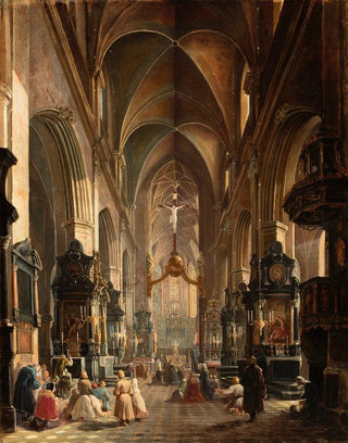 Aleksander Gryglewski - Interior of the Church of Virgin Mary in Krakw.webp