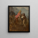 Een vrouw uit de Hooglanden te paard - Aleksander Kotsis — ingelijst kunstwerk aan de muur