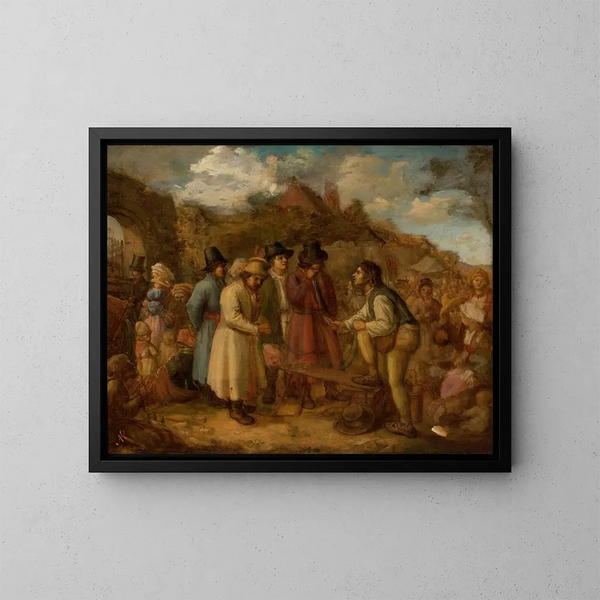 Foire à Tyniec - Aleksander Kotsis — framed artwork on a wall