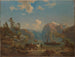 Landschap met een meer - Aleksander Kotsis — weergave van het kunstwerk