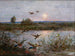 Eenden boven de moerassen - Aleksander Mroczkowski — weergave van het kunstwerk