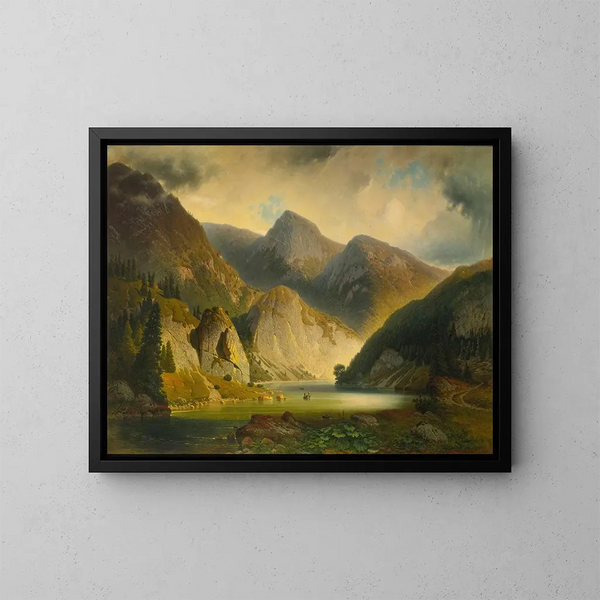 Alpine Lake - Aleksander Swieszewski — framed artwork on a wall