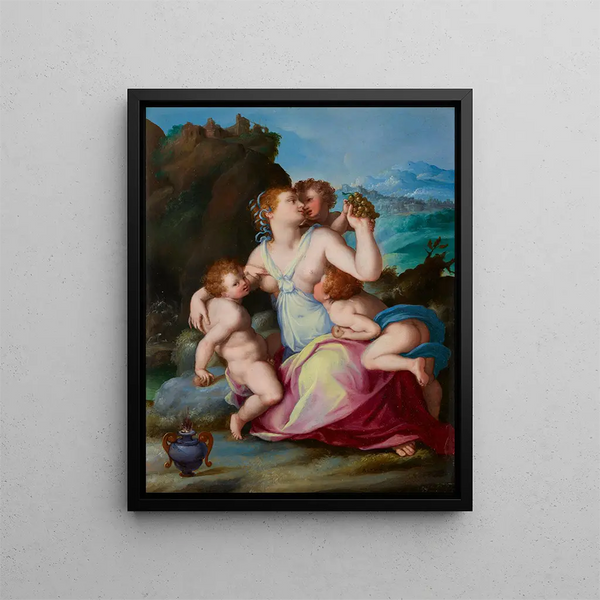 Charité - Alessandro Allori — framed artwork on a wall