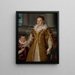 Portrait of Grand Duchess Bianca Capello de Médicis with her son - Alessandro Allori — framed artwork on a wall