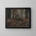 Interieur van een synagoge - Alessandro Magnasco — ingelijst kunstwerk aan de muur