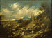 Landschap met stormachtige zee - Alessandro Magnasco — weergave van het kunstwerk